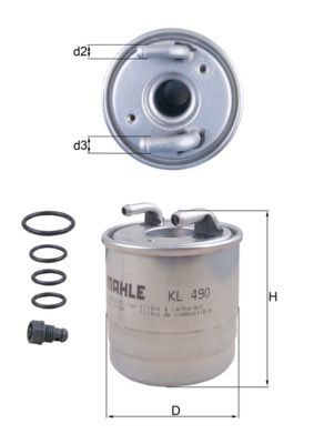 Паливний фільтр MAHLE KL490D - zapix