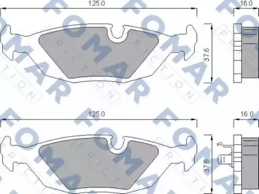 Гальмівні колодки дискові FOMAR FRICTION FO438181 - zapix