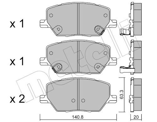 Гальмівні колодки дискові METELLI 2210010 - zapix