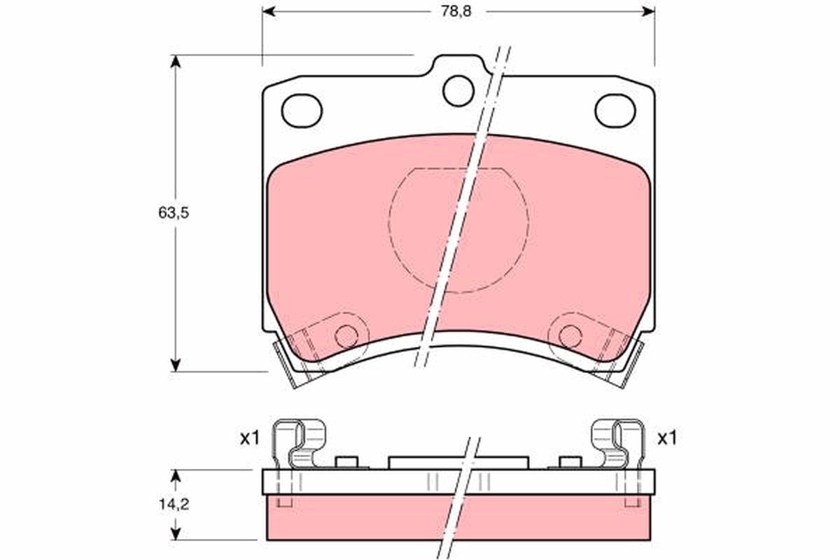 Гальмівні колодки дискові TRW GDB773 - zapix