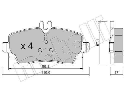 Гальмівні колодки дискові METELLI 2203100 - zapix