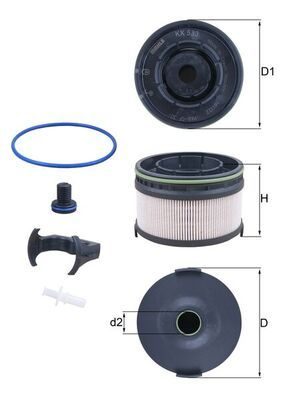 Паливний фільтр MAHLE KX533KIT - zapix
