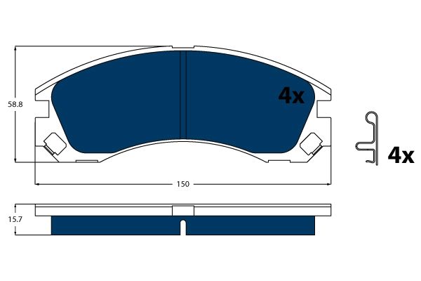 Гальмівні колодки дискові TRW GDB3200BTE - zapix