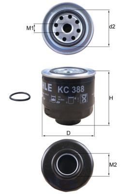 Паливний фільтр MAHLE KC388D - zapix