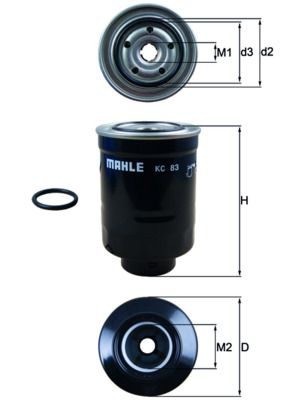 Паливний фільтр MAHLE KC83D - zapix