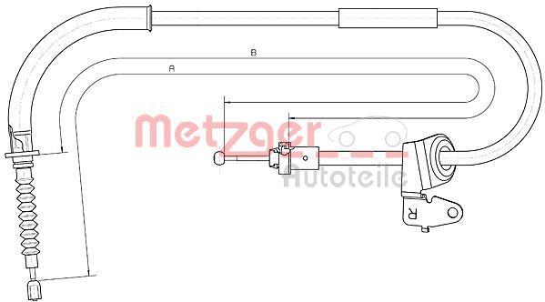 Трос ручного гальма METZGER 104302 - zapix
