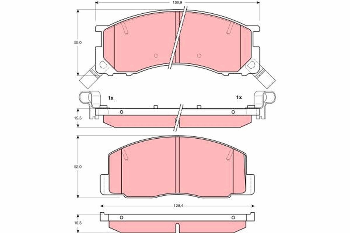 Гальмівні колодки дискові TRW GDB3086 - zapix