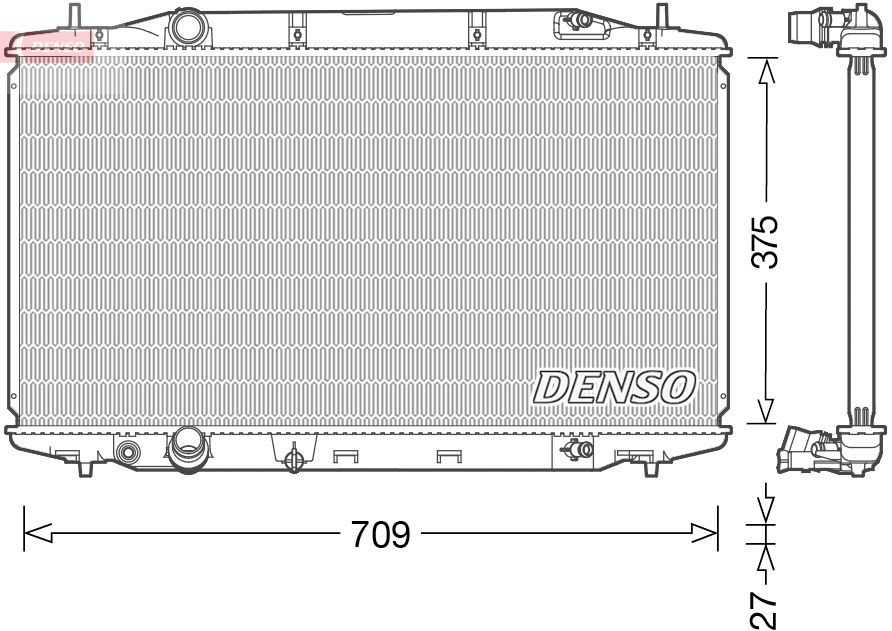 Радіатор охолодження двигуна DENSO DRM40041 - zapix