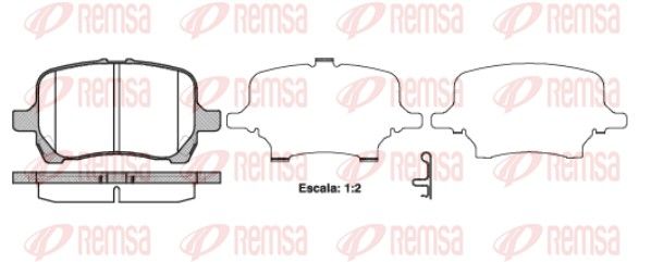 Гальмівні колодки дискові REMSA 108912 - zapix