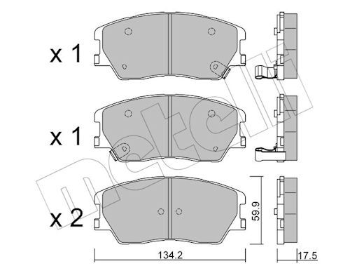 Гальмівні колодки дискові METELLI 2213050 - zapix