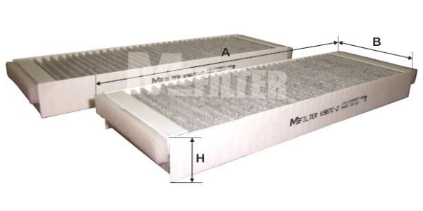 Фільтр салону MFILTER K987C2 - zapix