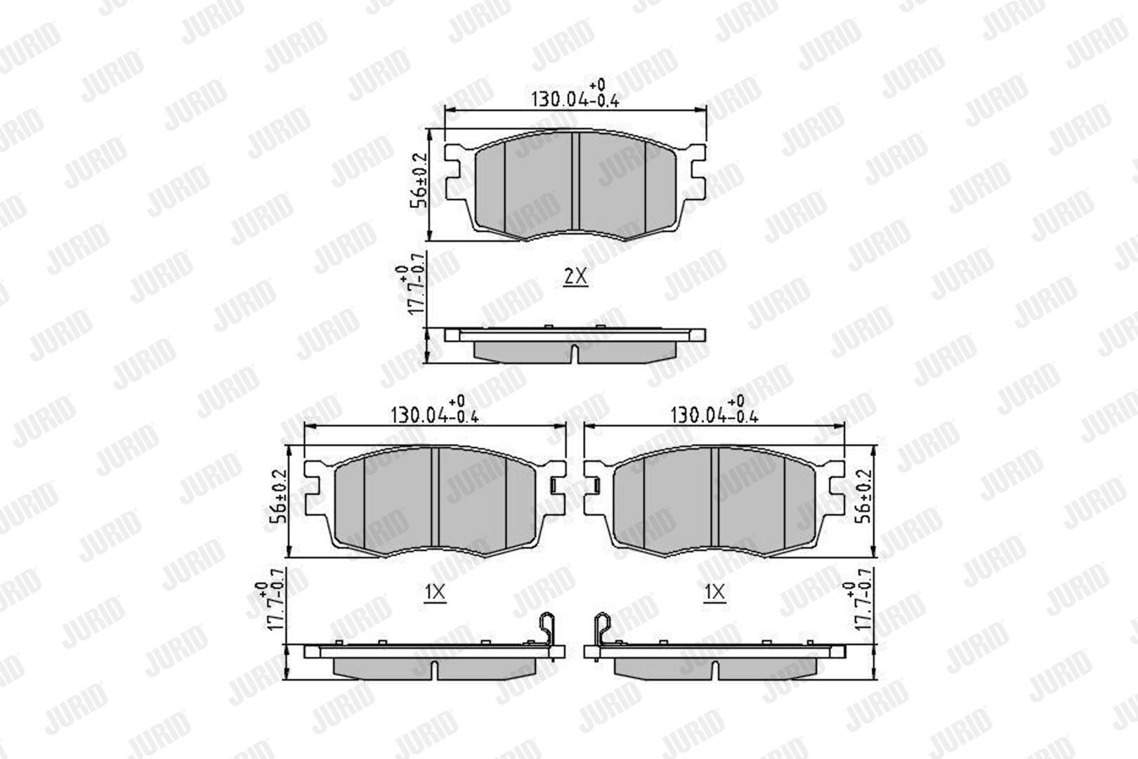 Гальмівні колодки дискові JURID 572593J - zapix