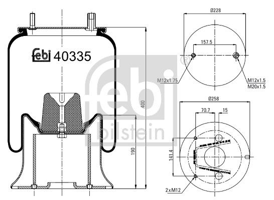 Пневматична підвіска FEBI BILSTEIN 40335 - zapix