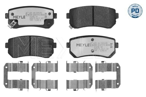 Гальмівні колодки дискові MEYLE 0252432015PD - zapix