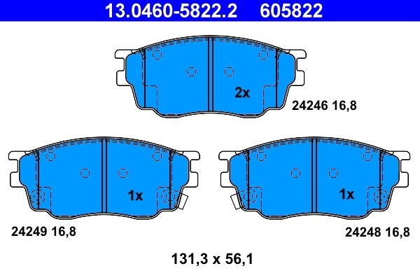 Гальмівні колодки дискові ATE 13046058222 - zapix