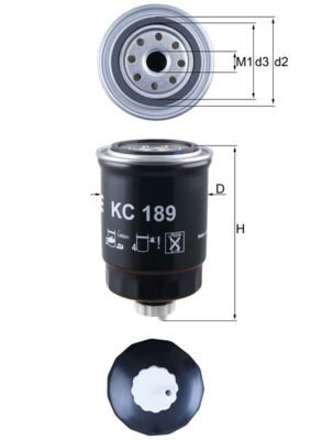 Паливний фільтр MAHLE KC189 - zapix
