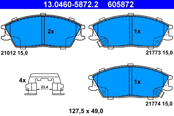Гальмівні колодки дискові ATE 13046058722 - zapix