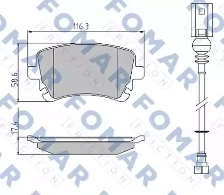 Гальмівні колодки дискові FOMAR FRICTION FO936681 - zapix