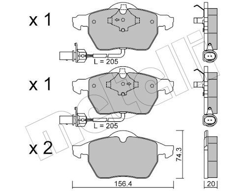 Гальмівні колодки дискові METELLI 2203140 - zapix