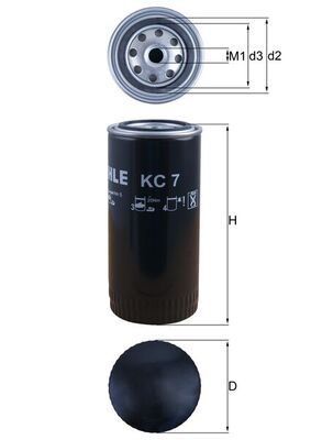 Паливний фільтр MAHLE KC7 - zapix