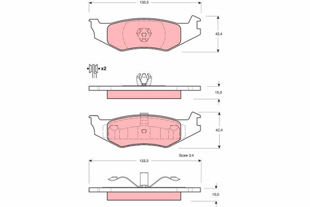 Гальмівні колодки дискові TRW GDB4012 - zapix