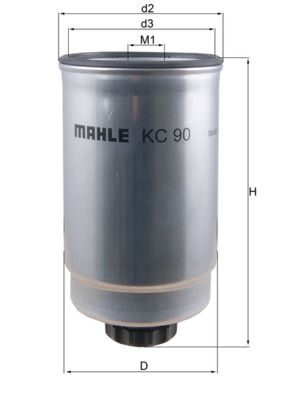 Паливний фільтр MAHLE KC90 - zapix