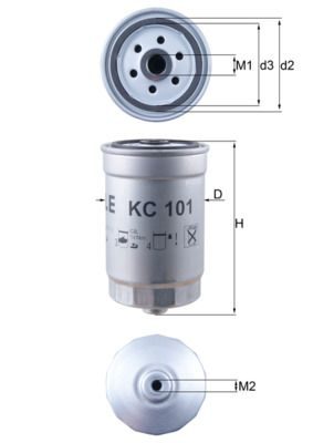 Паливний фільтр MAHLE KC101 - zapix