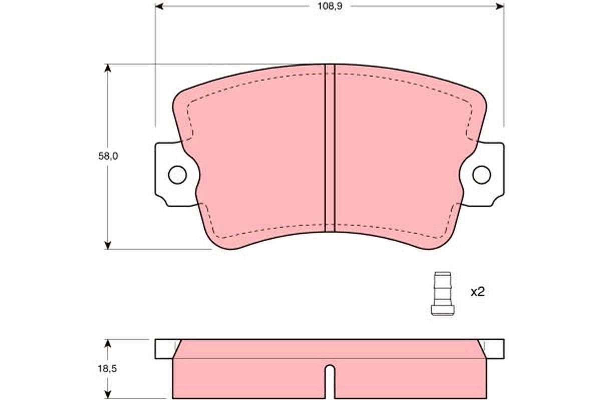 Гальмівні колодки дискові TRW GDB243 - zapix