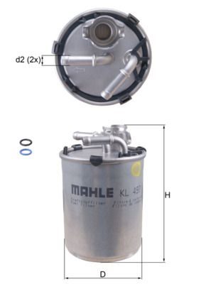 Паливний фільтр MAHLE KL497D - zapix