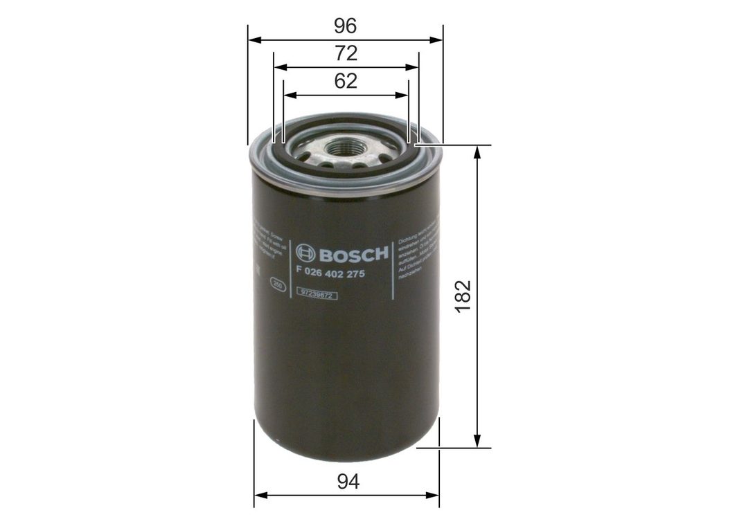 Паливний фільтр BOSCH F026402275 - zapix