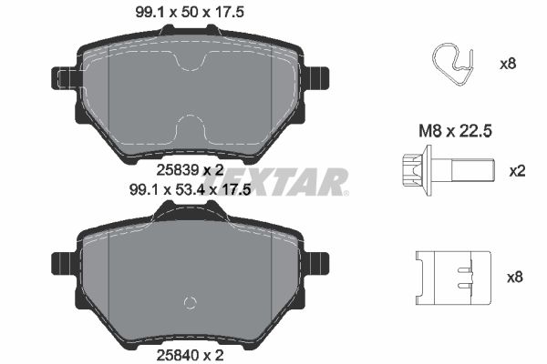 Гальмівні колодки дискові TEXTAR 2583901 - zapix