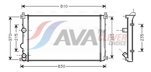 Радіатор охолодження двигуна AVA QUALITY COOLING RTA2322 - zapix