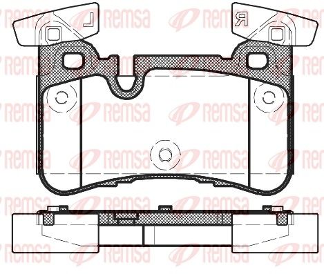 Гальмівні колодки дискові REMSA 142900 - zapix