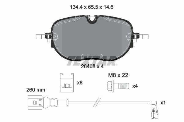 Гальмівні колодки дискові TEXTAR 2640801 - zapix