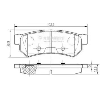 Гальмівні колодки дискові NIPPARTS N3610907 - zapix