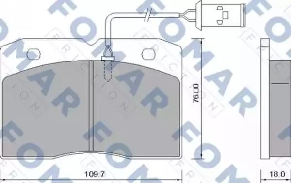 Гальмівні колодки дискові FOMAR FRICTION FO628281 - zapix