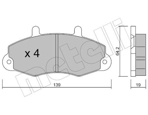 Гальмівні колодки дискові METELLI 2201940 - zapix