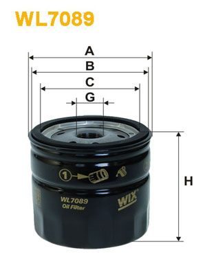 Оливний фільтр WIX FILTERS WL7089