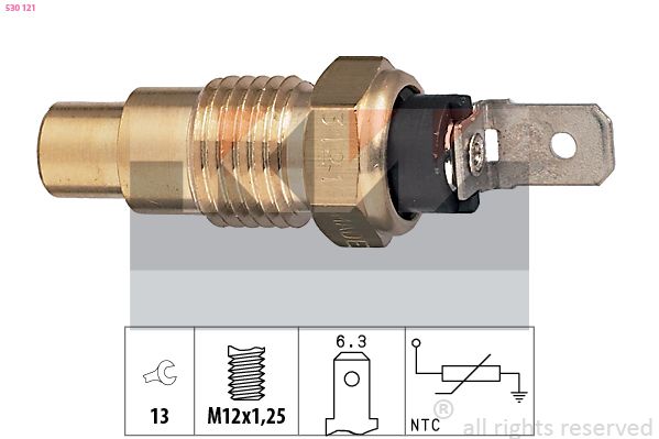 Датчик температури охолоджуючої рідини KW 530121 - zapix