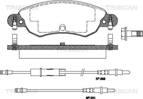 Гальмівні колодки дискові TRISCAN 811028016 - zapix