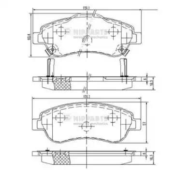 Гальмівні колодки дискові NIPPARTS N3604066 - zapix