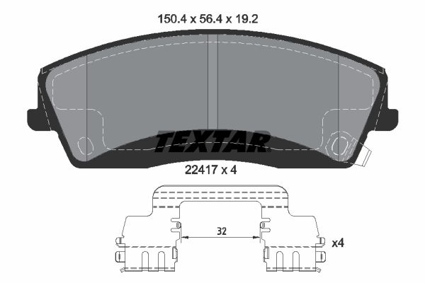 Гальмівні колодки дискові TEXTAR 2241701 - zapix