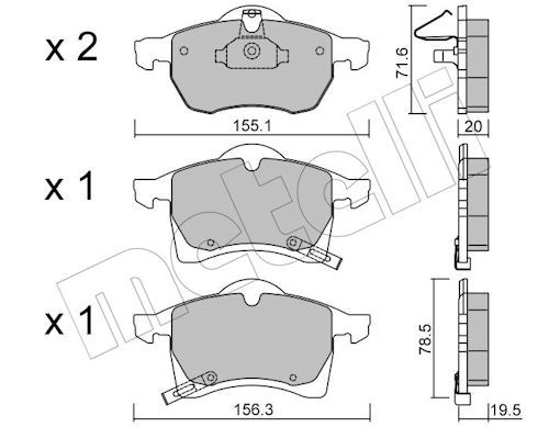 Гальмівні колодки дискові METELLI 2202580 - zapix