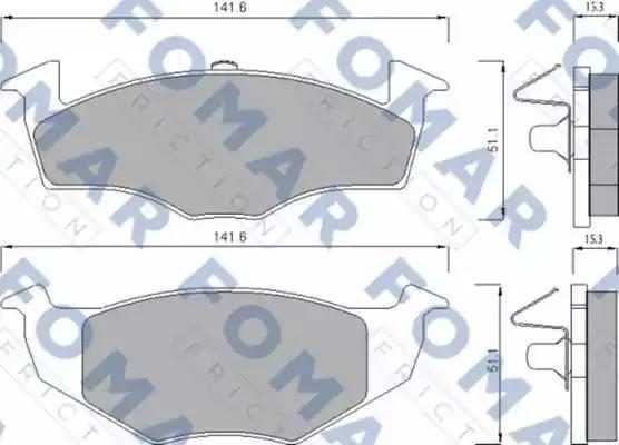 Гальмівні колодки дискові FOMAR FRICTION FO682581 - zapix