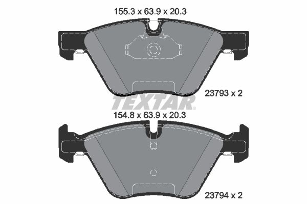 Тормозные колодки дисковые TEXTAR 2379301