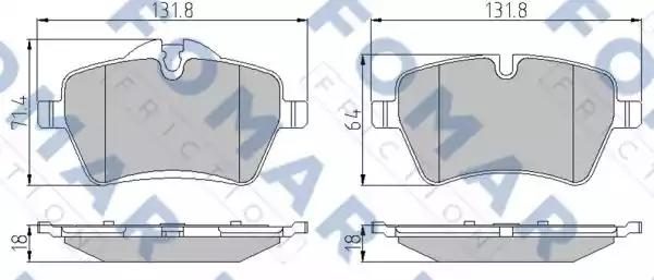 Гальмівні колодки дискові FOMAR FRICTION FO844981 - zapix