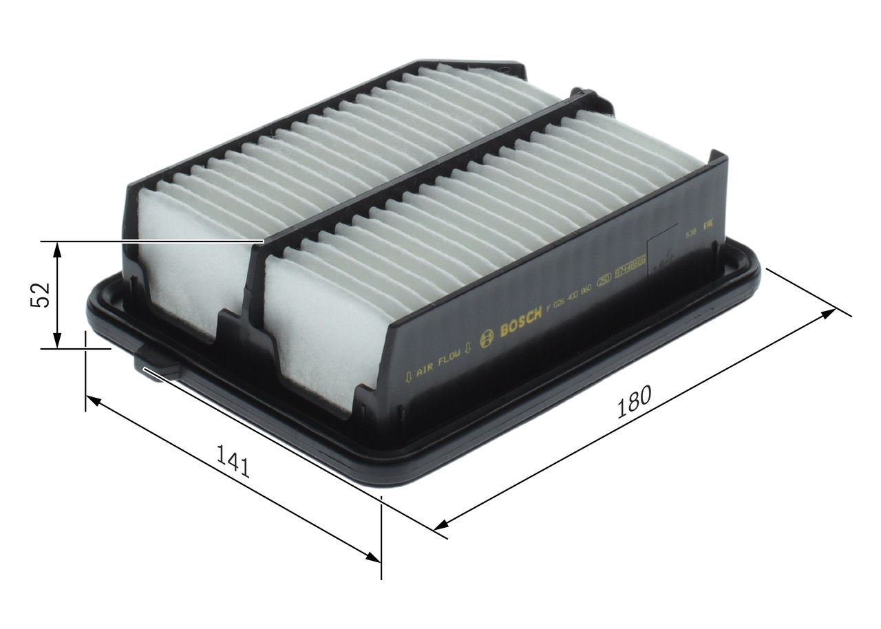 Повітряний фільтр BOSCH F026400860 - zapix
