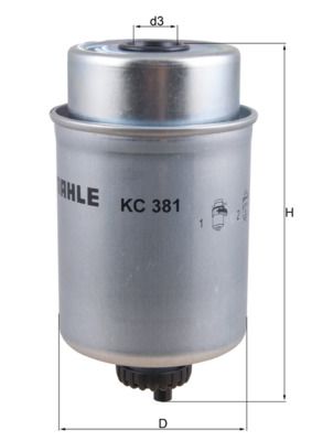 Паливний фільтр MAHLE KC381 - zapix