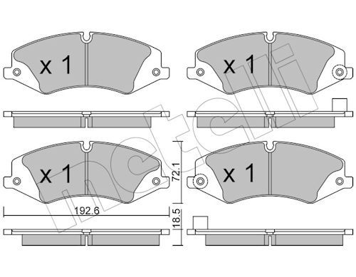 Гальмівні колодки дискові METELLI 2208366 - zapix