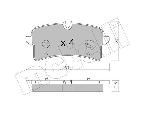 Гальмівні колодки дискові METELLI 2212610 - zapix